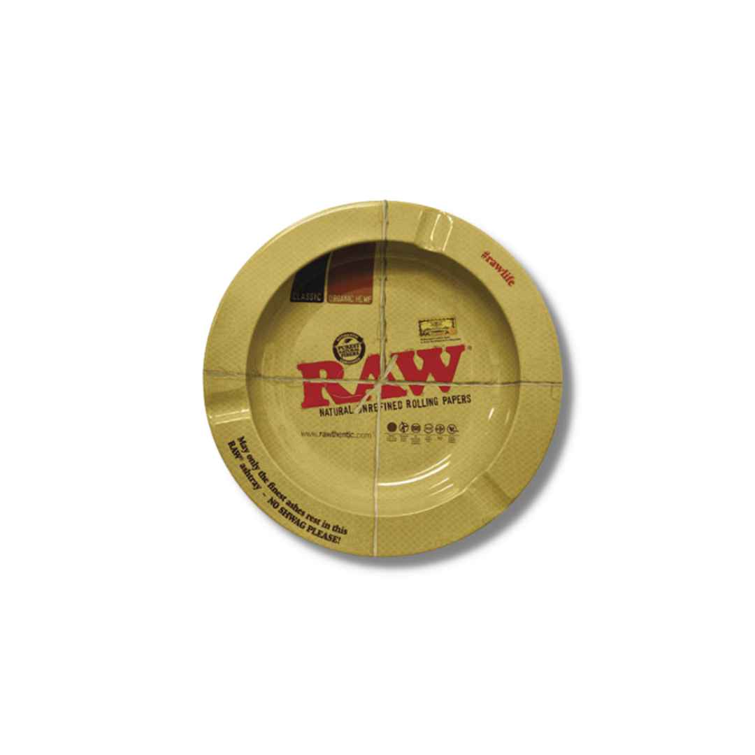 Raw metal ashtray 