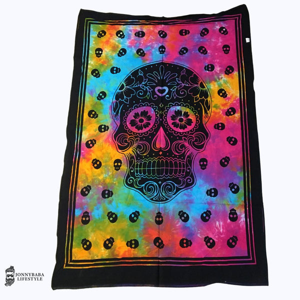 The skull wall hanging tapestry now available  on jonnybaba lifestyle
