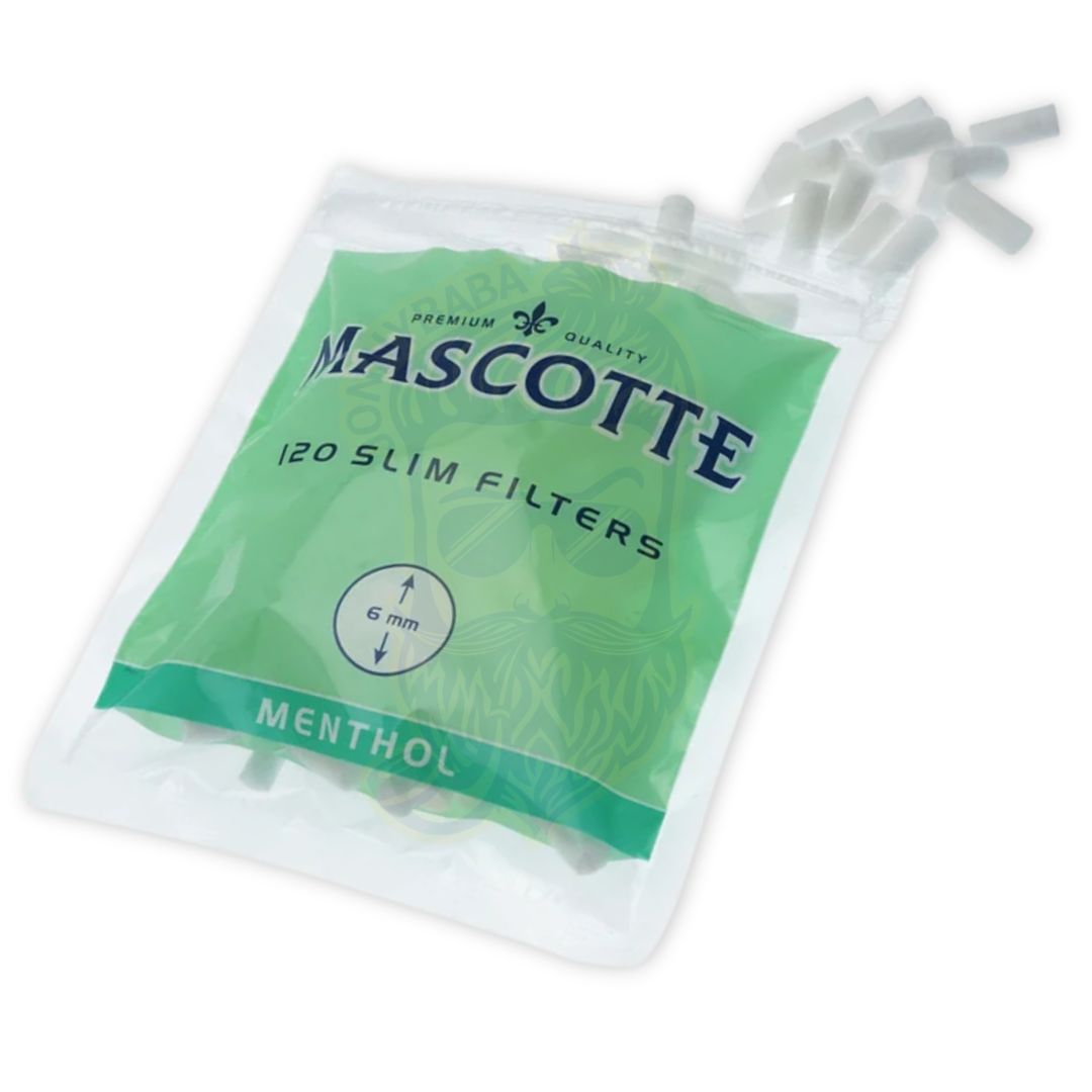 Buy MASCOTTE MENTHOL Flavor Slim cotton filter tips/Roach