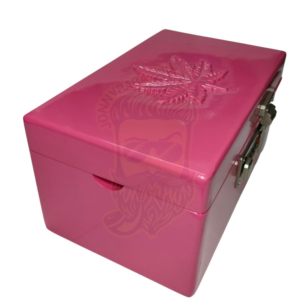 Pink Pearl Wooden Stashbox with Lock - Small