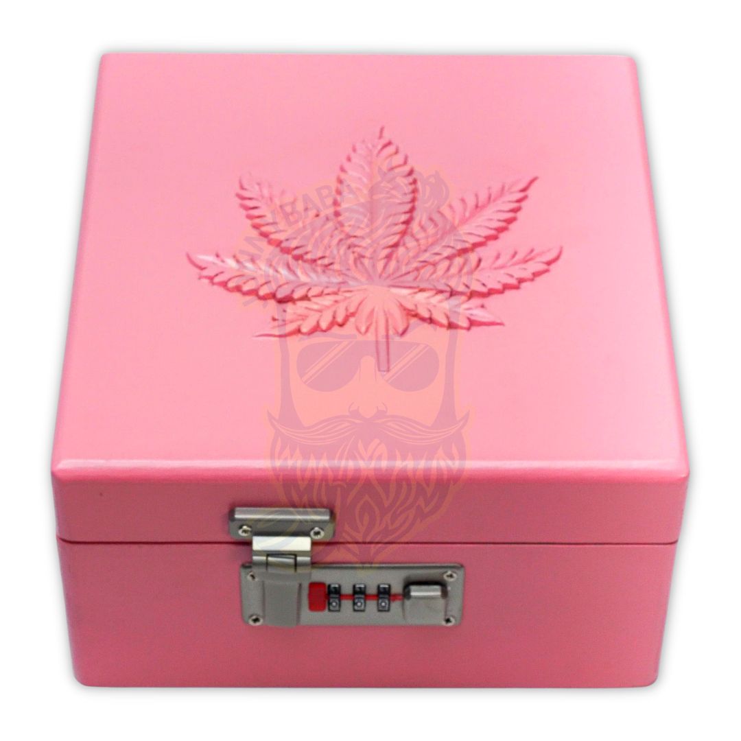 Pink Pearl Wooden secret Stashbox with Lock