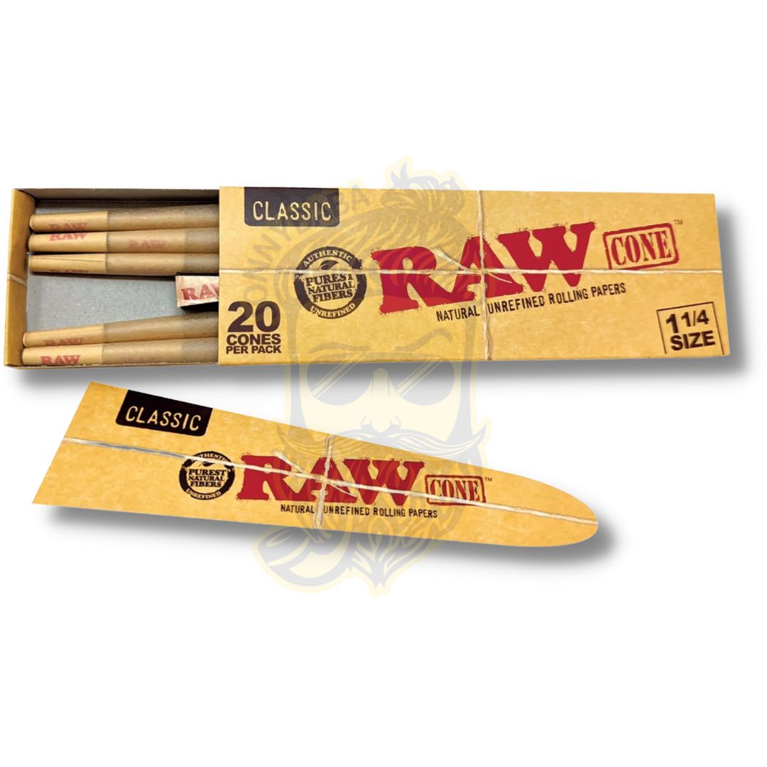 RAW Classic 1-1/4 size Pre-Rolled Cones - Jonnybaba 