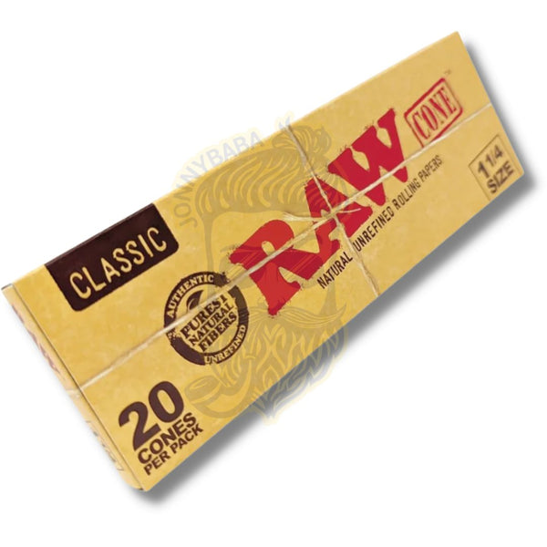 RAW Classic 1-1/4 size Pre-Rolled Cones - Jonnybaba 