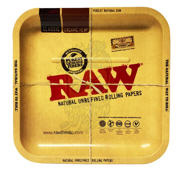 Raw Metal Square Rolling Tray ( Small ) - Jonnybaba