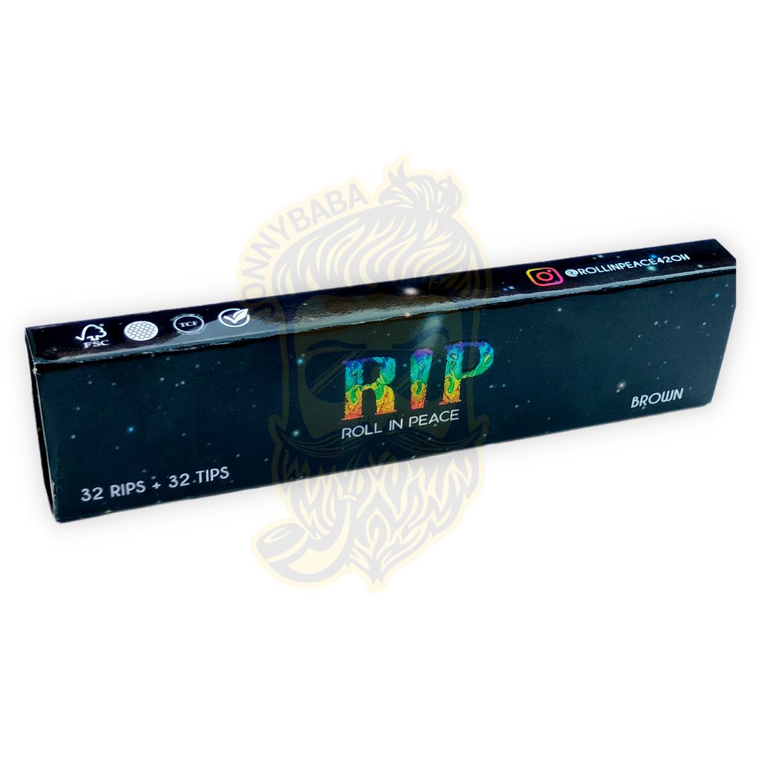 Roll in peace Brown Rolling paper with tips ks - Jonnybaba