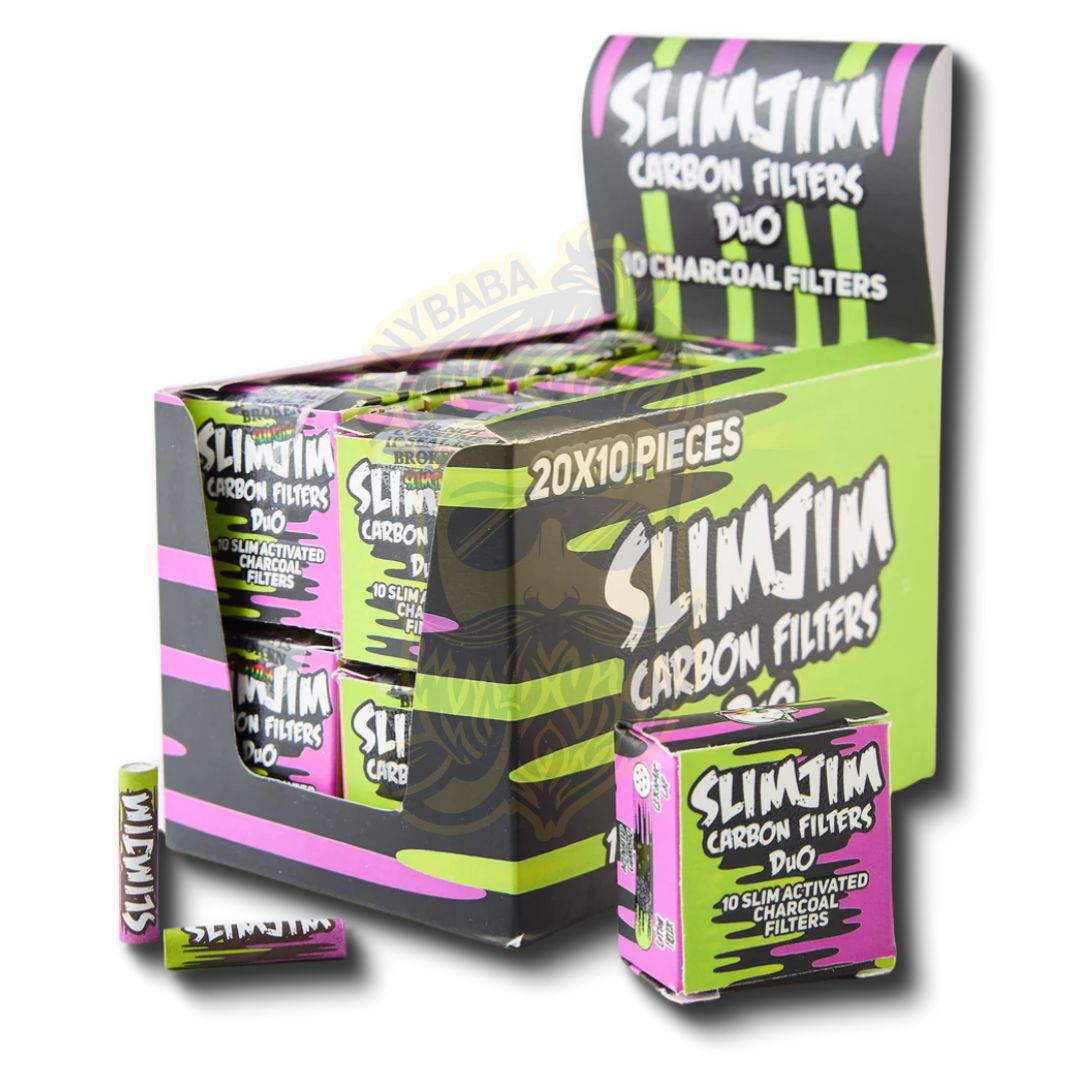 Slimjim Duo Carbon Filters - Pack of 10 - Jonnybaba