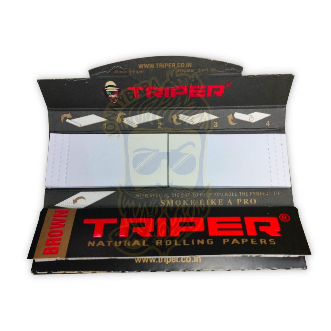 Triper Brown Rolling Paper with Tips