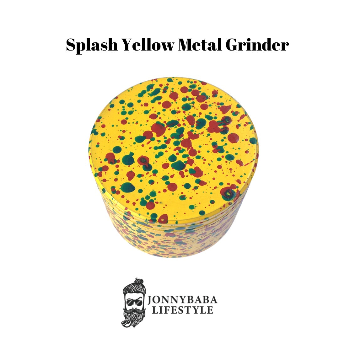 Splash Yellow - Metal Crusher/Grinder ( 4 Part ) now available on Jonnybaba Lifestyle