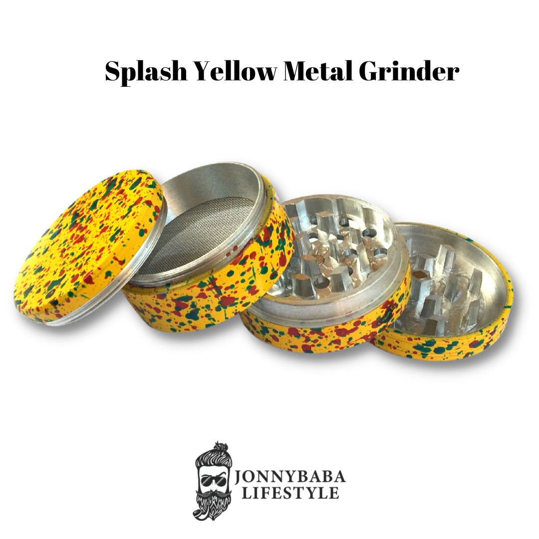 Splash Yellow - Metal Crusher/Grinder ( 4 Part ) now available on Jonnybaba Lifestyle