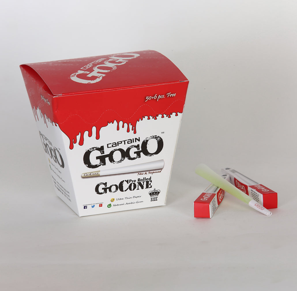 Captain gogo white pre rolled cones available on Jonnybaba lifestyle 