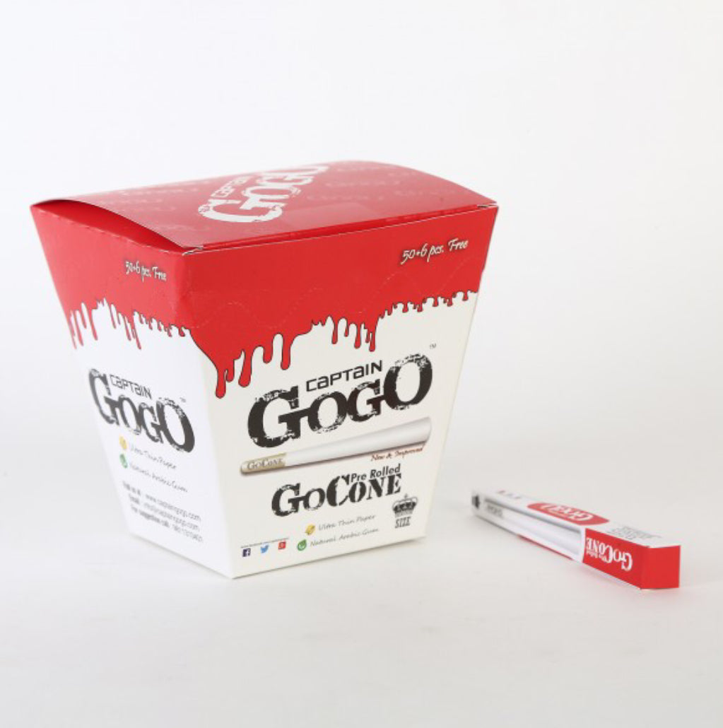 Captain gogo white pre rolled cones available on Jonnybaba Lifestyle 