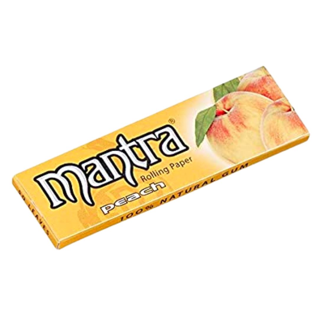 Mantra Peach Flavored Regular Rolling Paper is available on Jonnybaba Lifestyle.