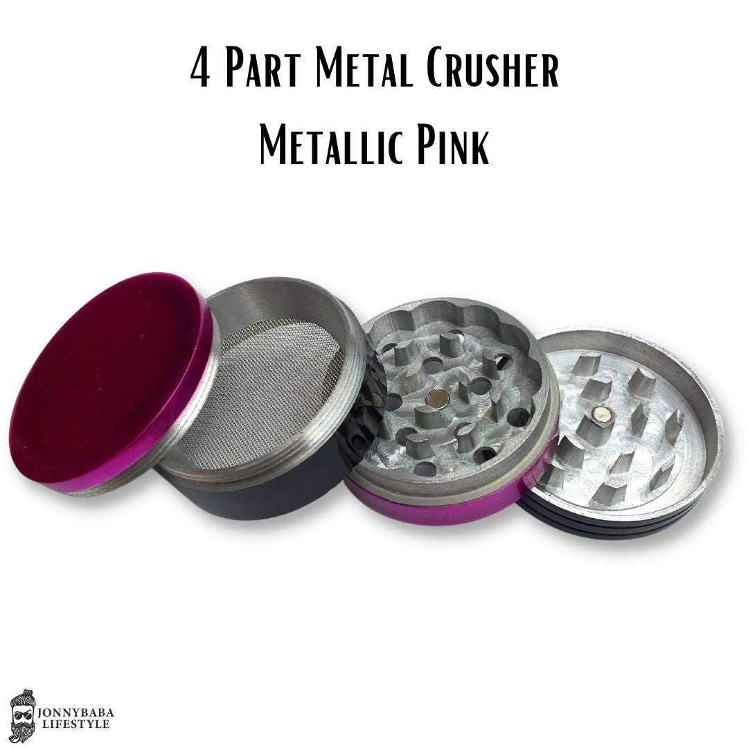 Metallic Pink Metal Crusher/Grinder ( 4 Part )