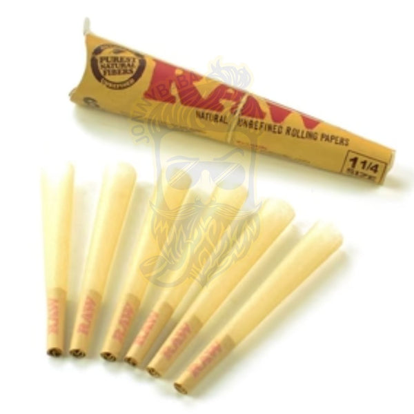 Raw Classic 1 1/4 Pre - Rolled Cones - 6 Cones/Pack - Jonnybaba Lifestyle.
