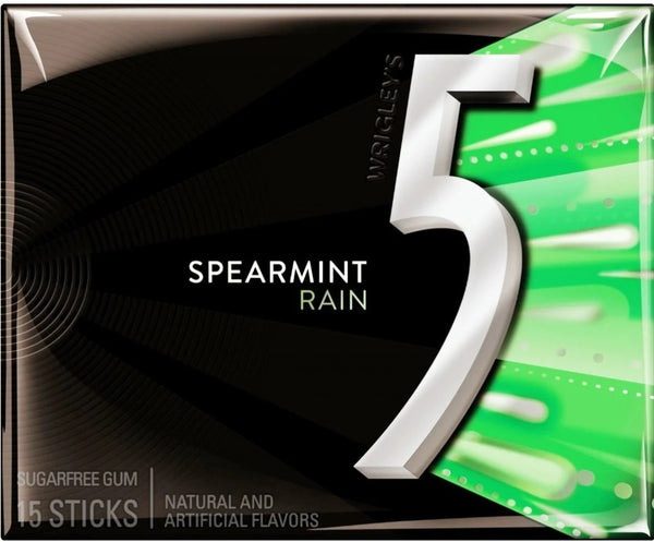WRIGLEY'S 5 Spearmint Rain Sugar Free Gum now available on Jonnybaba Lifestyle 