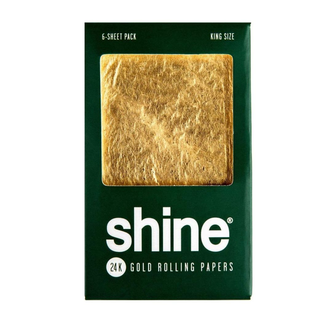 Shine gold rolling paper pack of 6