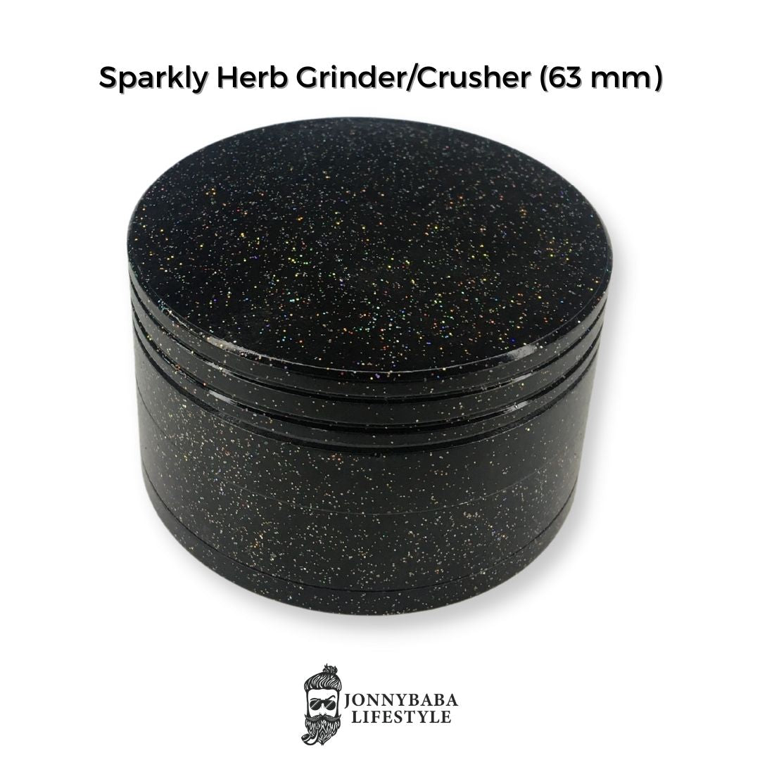 Sparkly metal Herb Grinder/Crusher black