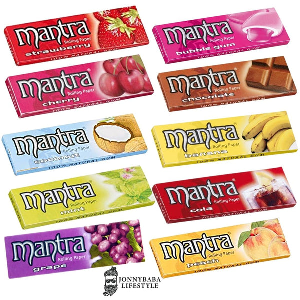 Mantra Flavored Regular Rolling Papers available on Jonnybaba Lifestyle.