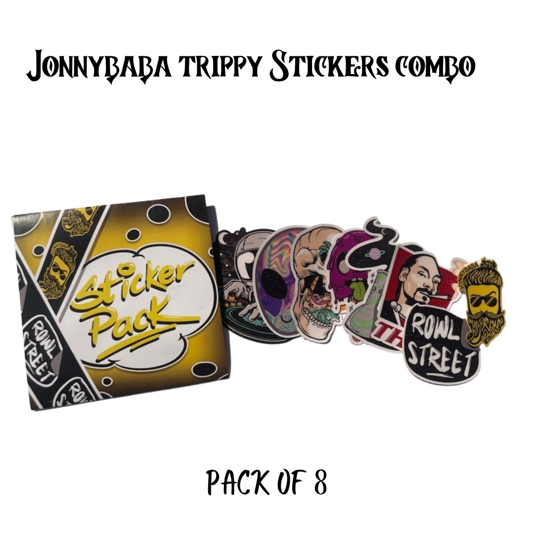 jonnybaba stoner trippy sticker combo