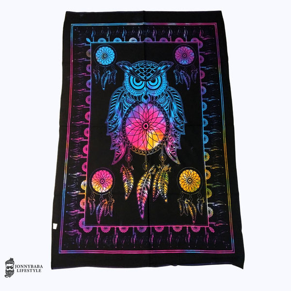 psy owl wall hanging tapestry now available  on jonnybaba lifestyle