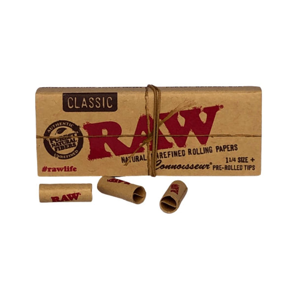 Raw classic connoisseur with pre rolled tips